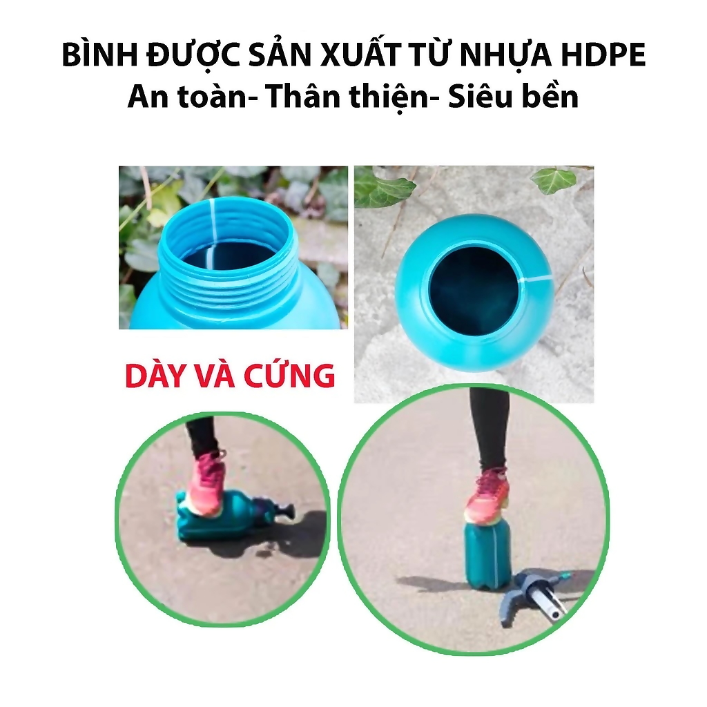 Bình tưới cây cao cấp Gose 2 lít / 3 lít vòi hai chế độ phun sương, phun nước